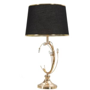 Mauro Ferretti Lampa Stołowa Bruxelles E27 Ø 36x65 cm Czarno-Złota