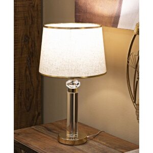 Mauro Ferretti Lampa Stołowa Praga E27 30x52,5 cm złota