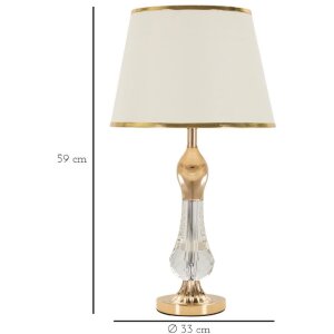 Mauro Ferretti Lampa Stołowa Bratislava E27 33x59 cm złota
