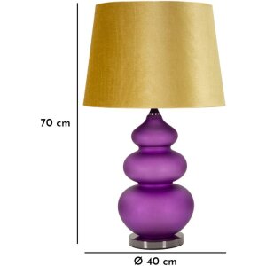 Mauro Ferretti Milva Drei Lampa Stołowa Fioletowo-Żółta E27 40x70 cm
