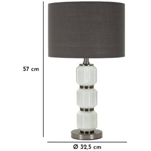 Mauro Ferretti Lampa Stołowa Helle Drei Ø 32,5x57 cm biało-szara