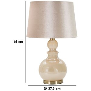 Mauro Ferretti Lampa Stołowa Perly-Turm E27 37,5x61 cm Perłowa