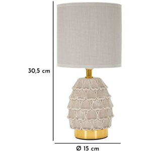 Mauro Ferretti Lampa nocna Pigny E14 15x30,5 cm kremowa
