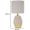 Mauro Ferretti Lampa nocna Pigny E14 15x30,5 cm kremowa