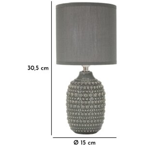 Mauro Ferretti Lampa nocna z kropeczkami E14 Ø 15x30,5 cm grafitowa