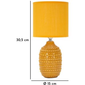 Mauro Ferretti Lampa nocna Punkte E14 15x30,5 cm ochra