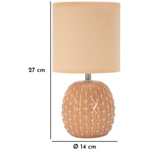 Mauro Ferretti Pontus - Lampa Nocna Brzoskwiniowa Ø 14x27 cm