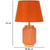 Mauro Ferretti Lampa Stołowa Kwadratowa E27 28x44 cm Pomarańczowa