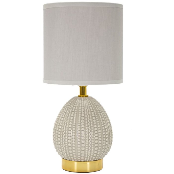 Mauro Ferretti Lampa Stołowa Flavi E14 15x30,5 cm Szara