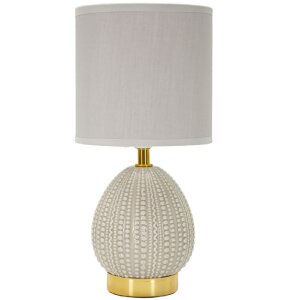 Mauro Ferretti Lampa Stołowa Flavi E14 15x30,5 cm Szara