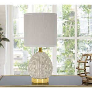 Mauro Ferretti Lampa Stołowa Flavi E14 15x30,5 cm Szara