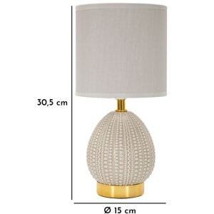 Mauro Ferretti Lampa Stołowa Flavi E14 15x30,5 cm Szara