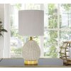 Mauro Ferretti Lampa Stołowa Flavi E14 15x30,5 cm Szara