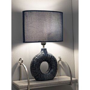 Mauro Ferretti Lampa Stołowa Seta E14 28,5x15x43 cm Niebieska