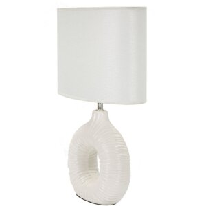 Mauro Ferretti Lampa Stołowa Seta E14 28,5x15x43 cm Biała