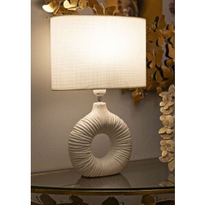 Mauro Ferretti Lampa Stołowa Seta E14 28,5x15x43 cm Biała
