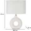 Mauro Ferretti Lampa Stołowa Seta E14 28,5x15x43 cm Biała