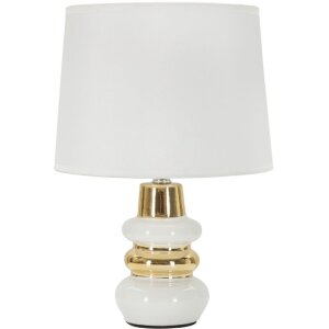 Mauro Ferretti Lampa stołowa Liara E14 23x32 cm biało-złota