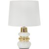 Mauro Ferretti Lampa stołowa Liara E14 23x32 cm biało-złota