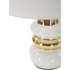Mauro Ferretti Lampa stołowa Liara E14 23x32 cm biało-złota