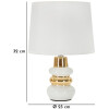 Mauro Ferretti Lampa stołowa Liara E14 23x32 cm biało-złota