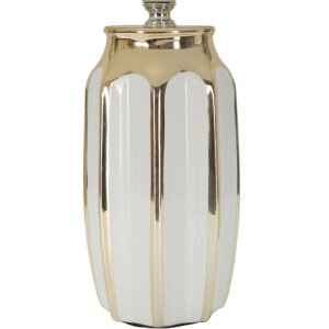 Mauro Ferretti Lampa Stołowa Cassy E27 25x40,5 cm Biało-Złota