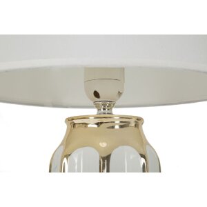 Mauro Ferretti Lampa Stołowa Cassy E27 25x40,5 cm Biało-Złota