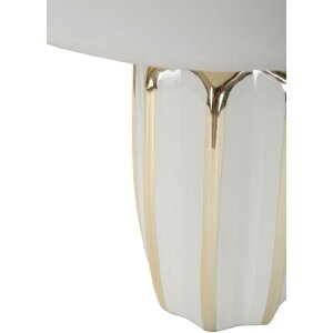 Mauro Ferretti Lampa Stołowa Cassy E27 25x40,5 cm Biało-Złota