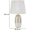 Mauro Ferretti Lampa Stołowa Cassy E27 25x40,5 cm Biało-Złota