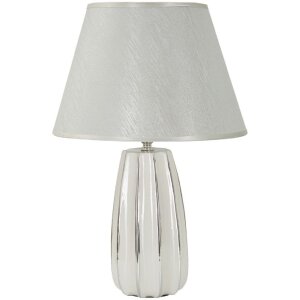 Mauro Ferretti Lampa stołowa Emmi E27 30x45 cm biało-srebrna