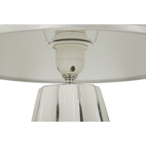Mauro Ferretti Lampa stołowa Emmi E27 30x45 cm biało-srebrna