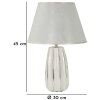 Mauro Ferretti Lampa stołowa Emmi E27 30x45 cm biało-srebrna
