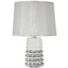 Mauro Ferretti Lampa stołowa Lace E14 23x33 cm biała srebrna