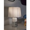 Mauro Ferretti Lampa stołowa Lace E14 23x33 cm biała srebrna
