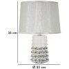 Mauro Ferretti Lampa stołowa Lace E14 23x33 cm biała srebrna