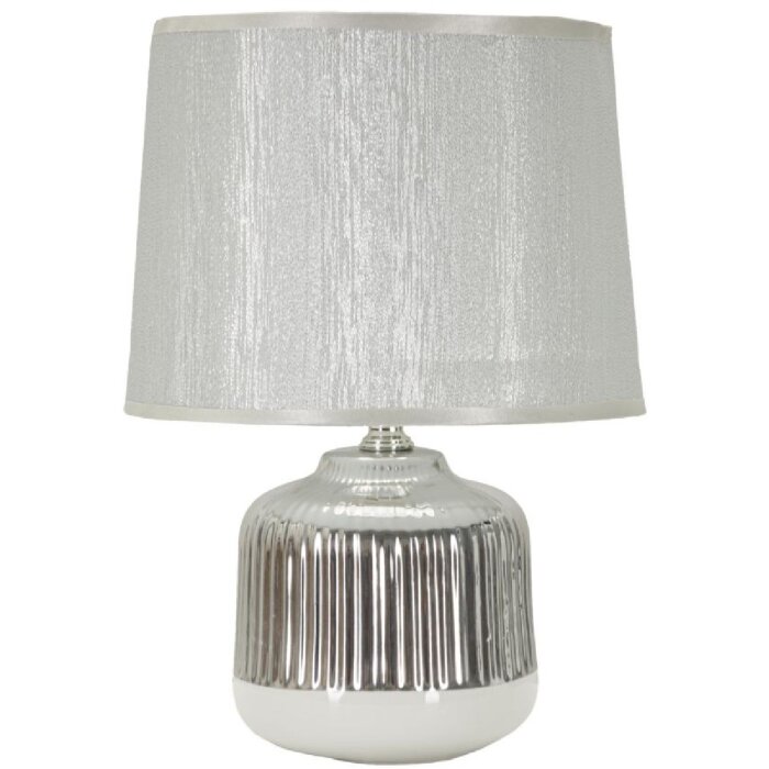 Mauro Ferretti Lucina Lampa Stołowa 20x29 cm Biała Srebrna