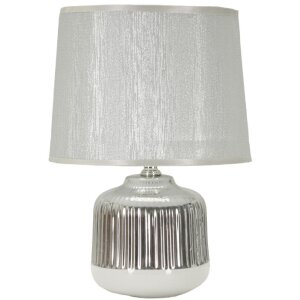 Mauro Ferretti Lucina Lampa Stołowa 20x29 cm Biała Srebrna