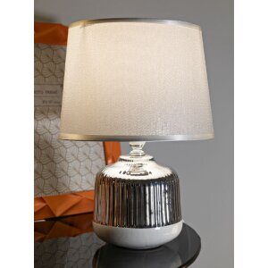 Mauro Ferretti Lucina Lampa Stołowa 20x29 cm Biała Srebrna