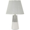 Mauro Ferretti Lampa Stołowa Candela E27 25x41 cm Biało-Srebrna