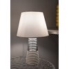 Mauro Ferretti Lampa Stołowa Candela E27 25x41 cm Biało-Srebrna