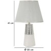 Mauro Ferretti Lampa Stołowa Candela E27 25x41 cm Biało-Srebrna