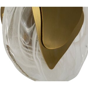 Mauro Ferretti Kinkiet Ozean Gold E14 21x8x31 cm złoty biały