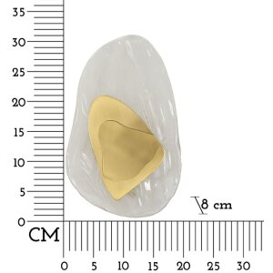 Mauro Ferretti Kinkiet Ozean Gold E14 21x8x31 cm złoty biały