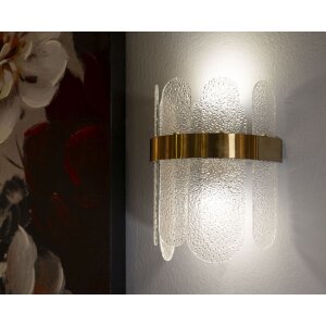 Mauro Ferretti Lampa Ścienna Gris E14 20x14x28 cm złoto-biała