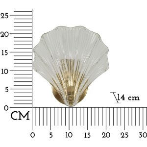Mauro Ferretti Kinkiet Muszla E14 20x14x22 cm złoty