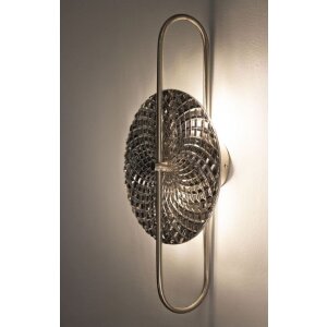 Mauro Ferretti Lampa Ścienna Srebrna 28x15x54 cm