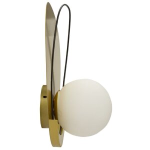 Mauro Ferretti Lampa Ścienna Kreislauf E27 28x17x32 cm złota czarno-biała