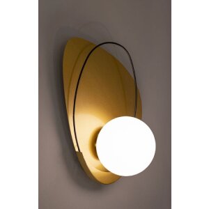 Mauro Ferretti Lampa Ścienna Kreislauf E27 28x17x32 cm złota czarno-biała