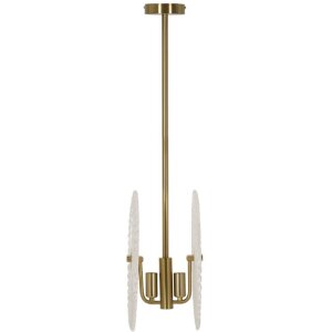 Mauro Ferretti Lampa Sufitowa Szklana Złoto-Biała 35x18x80 cm