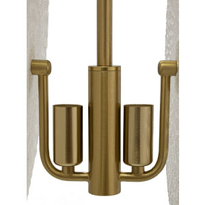 Mauro Ferretti Lampa Sufitowa Szklana Złoto-Biała 35x18x80 cm